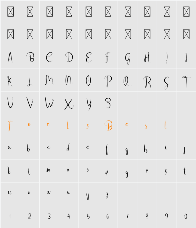 Belove Character Map