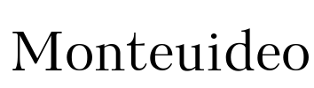 Monteuideo Font Image