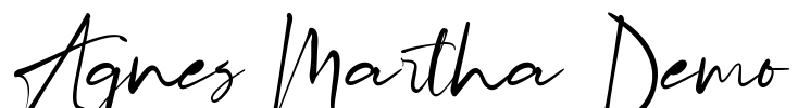 Agnes Martha Demo Font Image