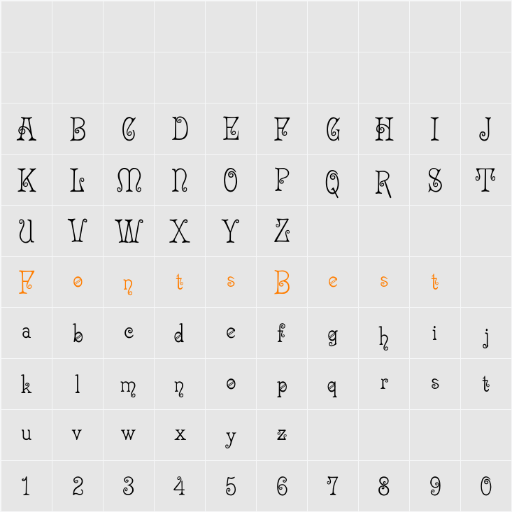akaArcade Character Map