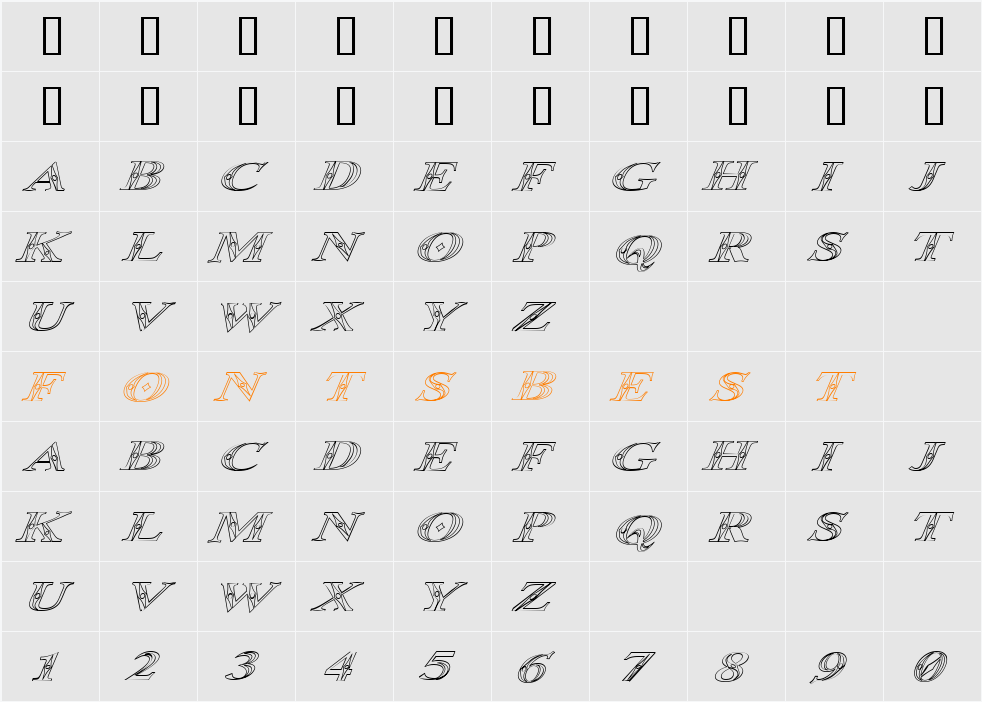JI-Lupine Character Map