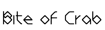Bite of Crab Font Image