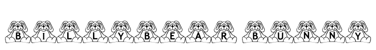 BillyBear Bunny Font Image