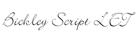 Bickley Script LET Font Image