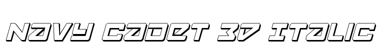 Navy Cadet 3D Italic