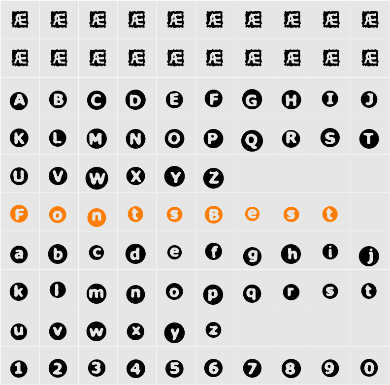 Circulate BRK Character Map