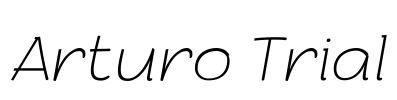 Arturo Trial Font Image