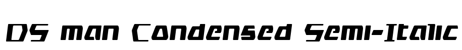 DS man Condensed Semi-Italic Font Image