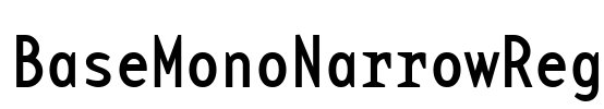 BaseMonoNarrowReg Font Image