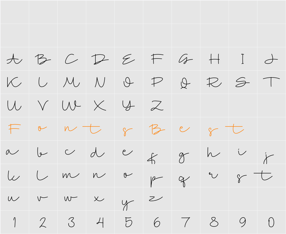 Belloti Character Map