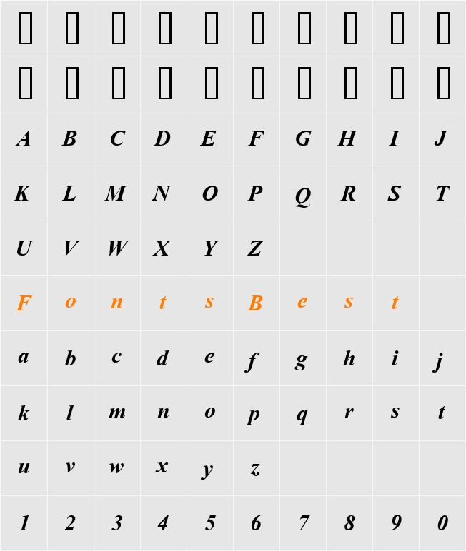 AngsanaDSE Character Map