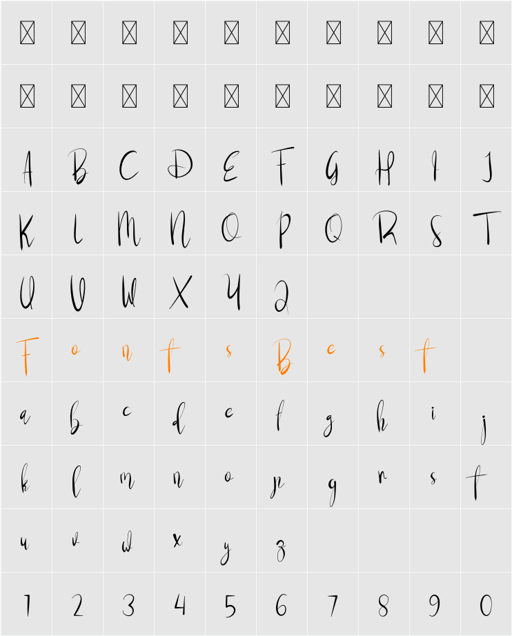 Boost Now Character Map