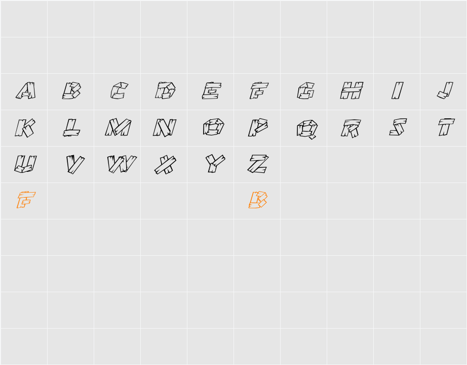 Carpenter-Norma Character Map