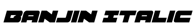 Banjin Italic Font Image