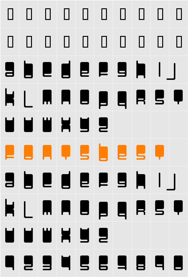 BigHeadMofo Character Map