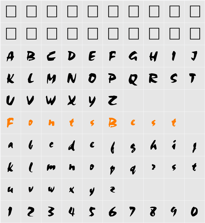 COLEMEN Character Map