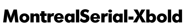 MontrealSerial-Xbold Font Image