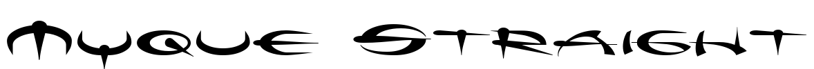 Myque Straight Font Image