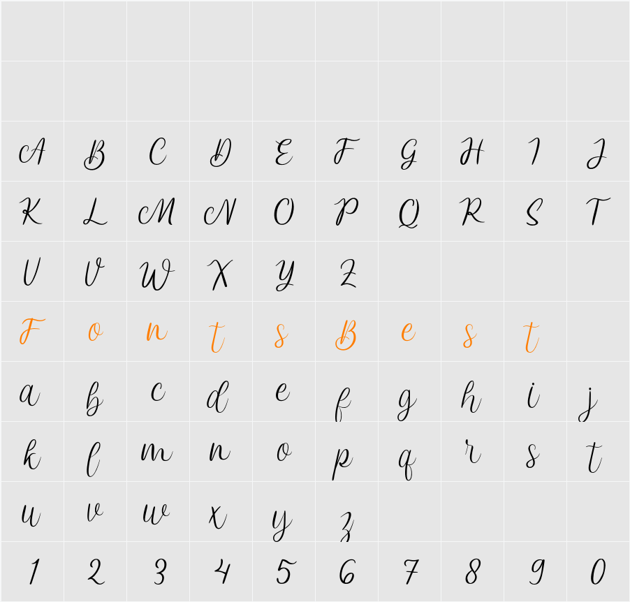 Andeeta Character Map