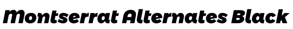 Montserrat Alternates Black Font Image