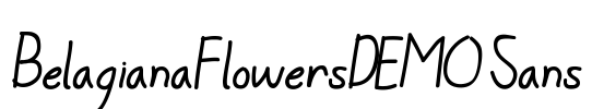 BelagianaFlowersDEMO Sans Font Image