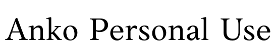 Anko Personal Use Font Image