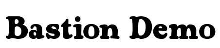 Bastion Demo Font Image