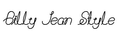 Billy Jean Style Font Image