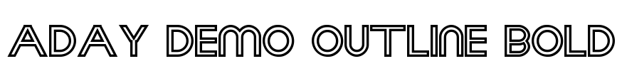 Aday Demo Outline Bold Font Image