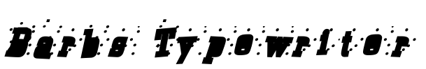 Barbs Typewriter Font Image