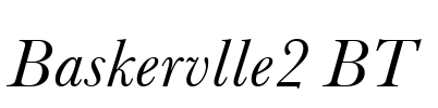 Baskervlle2 BT Font Image