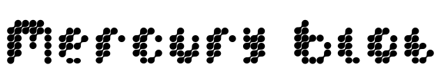 Mercury Blob Font Image