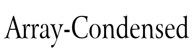 Array-Condensed Font Image