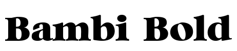 Bambi Bold Font Image