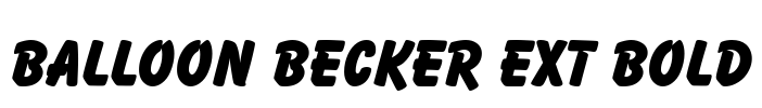 Balloon Becker Ext Bold Font Image
