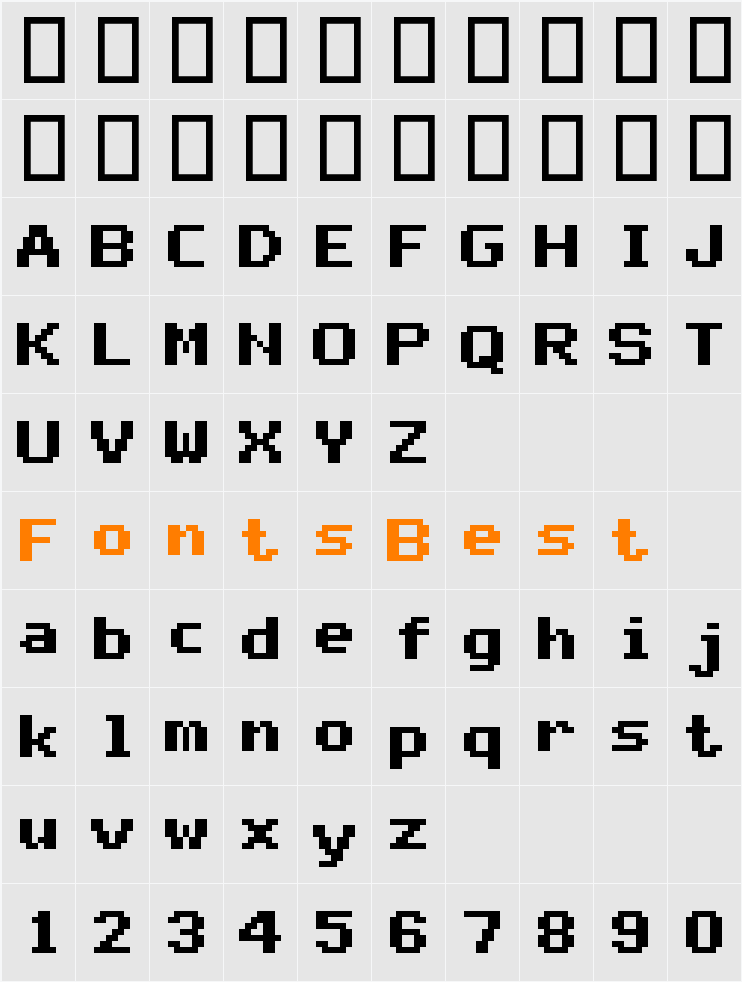 mono 07_66 Character Map