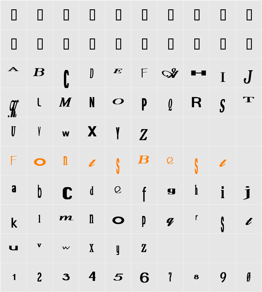 JI-Lipase Character Map