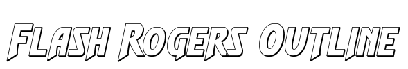 Flash Rogers Outline Font Image