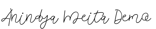 Anindya Meita Demo Font Image