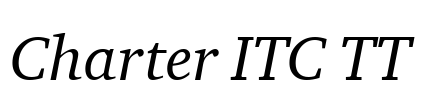 Charter ITC TT Font Image