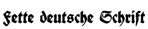 Fette deutsche Schrift Font Image