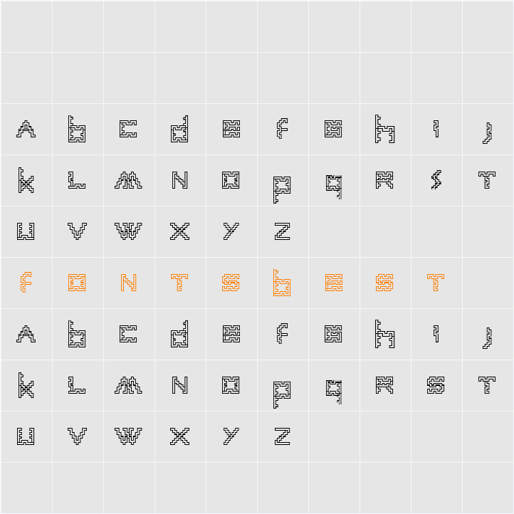 Anne sans Character Map