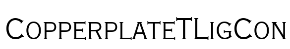 CopperplateTLigCon Font Image
