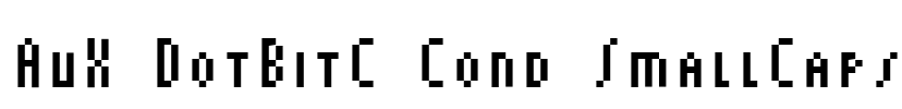 AuX DotBitC Cond SmallCaps Font Image