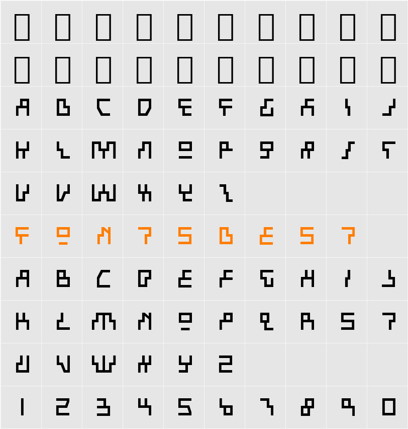 Beam Rider Character Map