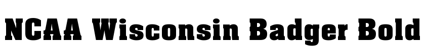 NCAA Wisconsin Badger Bold Font Image