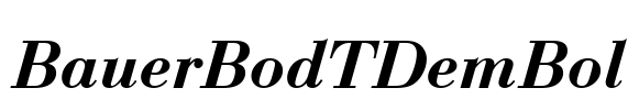 BauerBodTDemBol Font Image