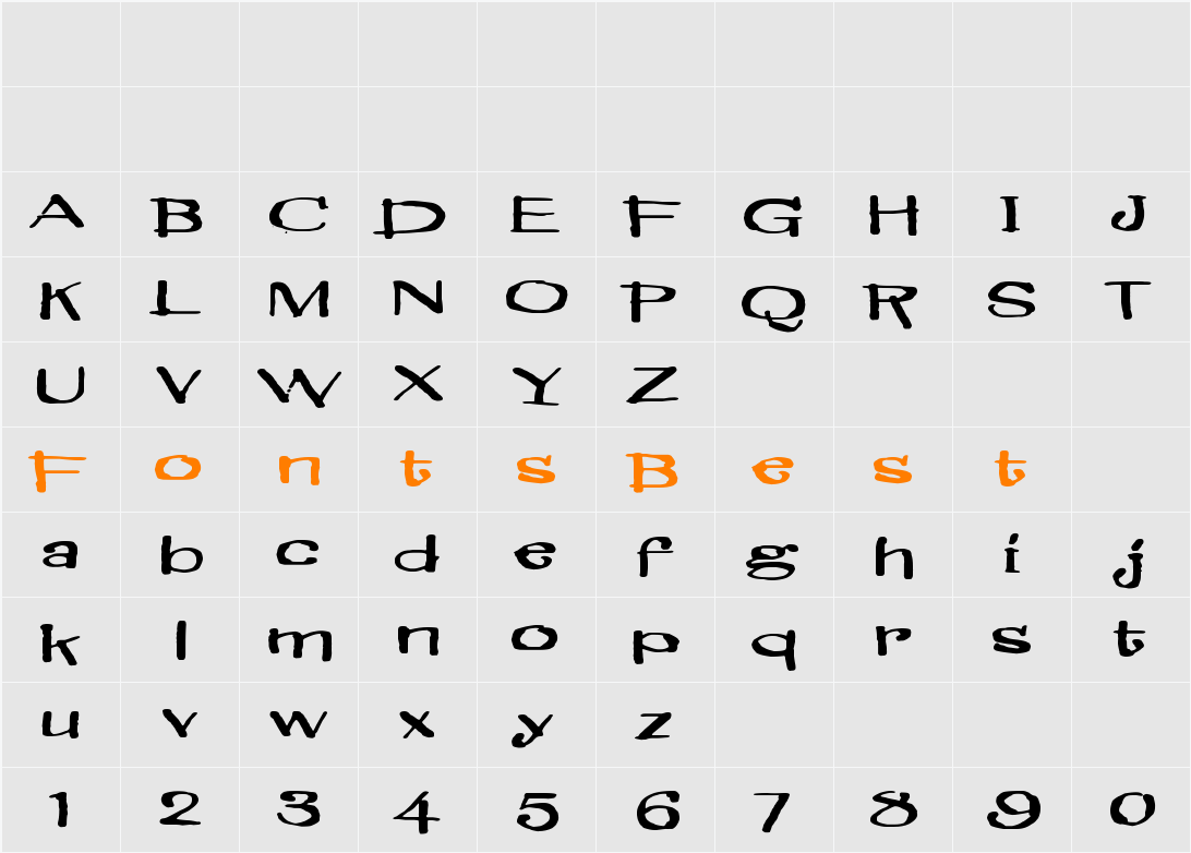 Brillianthre Character Map
