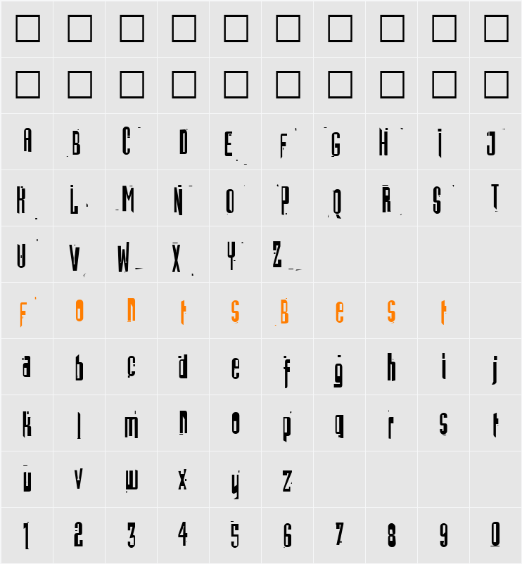 Batmos Character Map