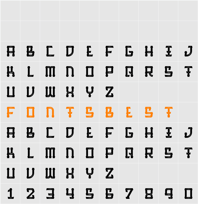 BarqueInline Character Map